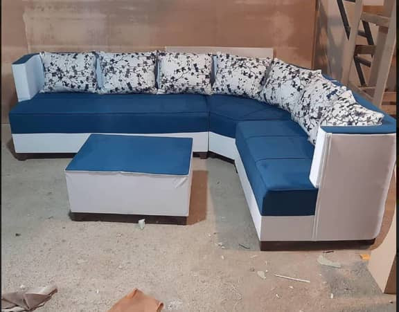 مبل ال کنج نشیمن ۷ نفره با جلومبلی