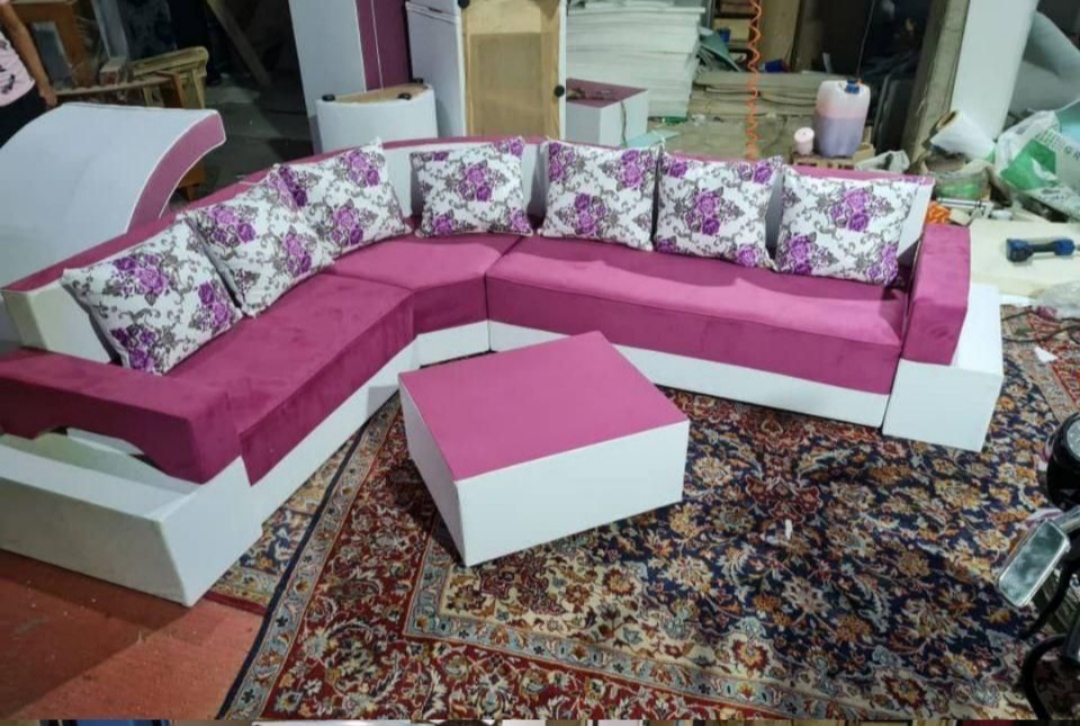 مبل ال ۷ نفره دسته دوبل با جلومبلی