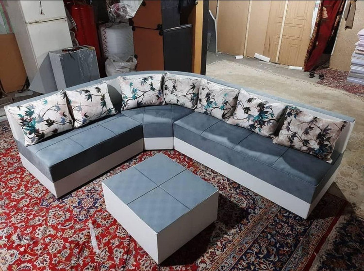 مبل ال ۷ نفره دسته کوتاه با جلومبلی