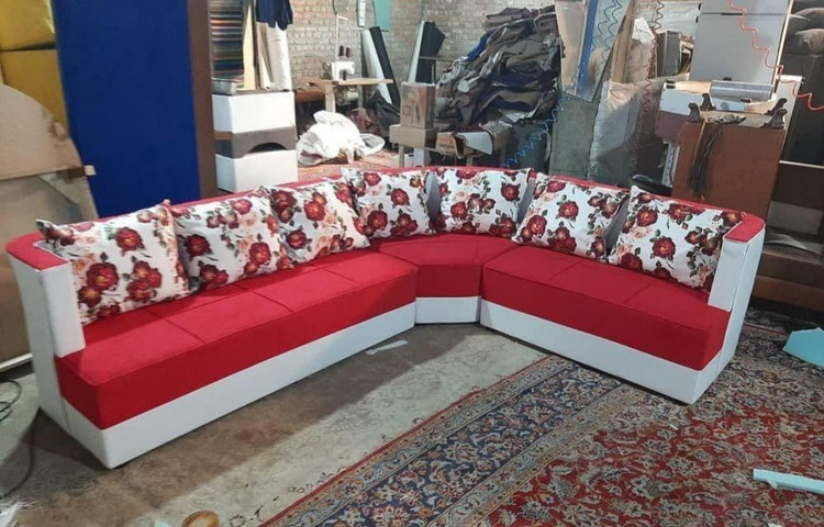 مبل ال ۷ نفره دسته کوتاه با جلومبلی