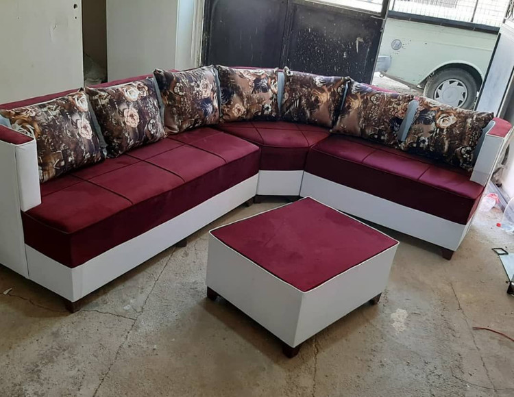 مبل ال ۷ نفره دسته کوتاه با جلومبلی