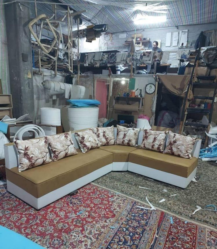 مبل ال ۷ نفره دسته کوتاه با جلومبلی