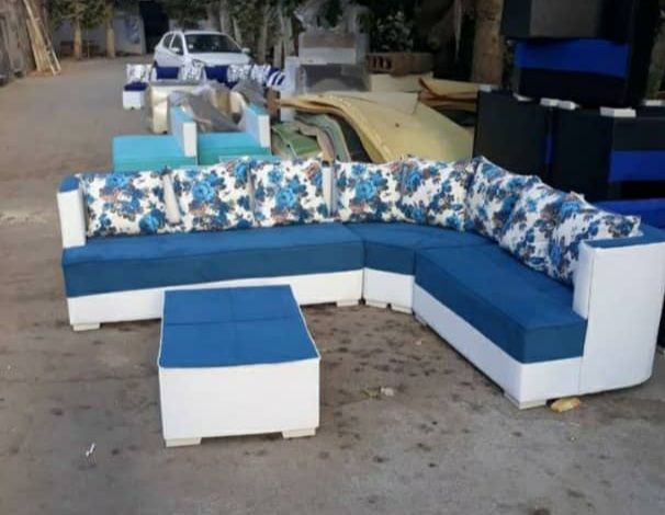 مبل ال ۷ نفره دسته کوتاه با جلومبلی