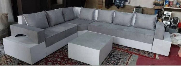 مبل ال هفت نفره با جلومبلی رنگبندی موجود ( ارسال بصورت پس کرایه )