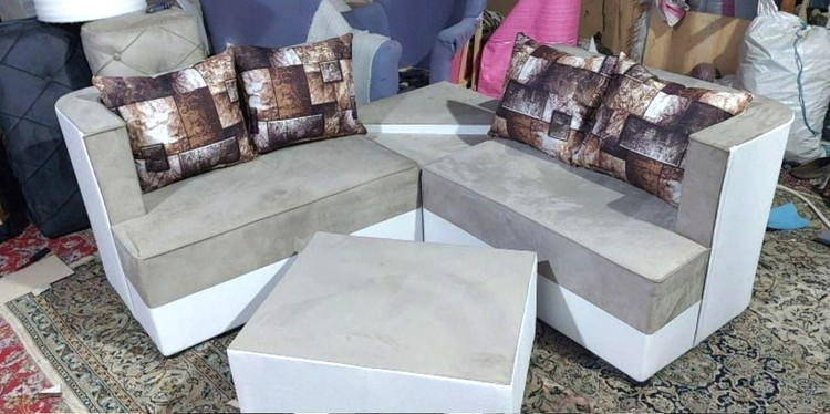 مبل ال کنج دکور ۴ نفره بهمراه جلومبلی